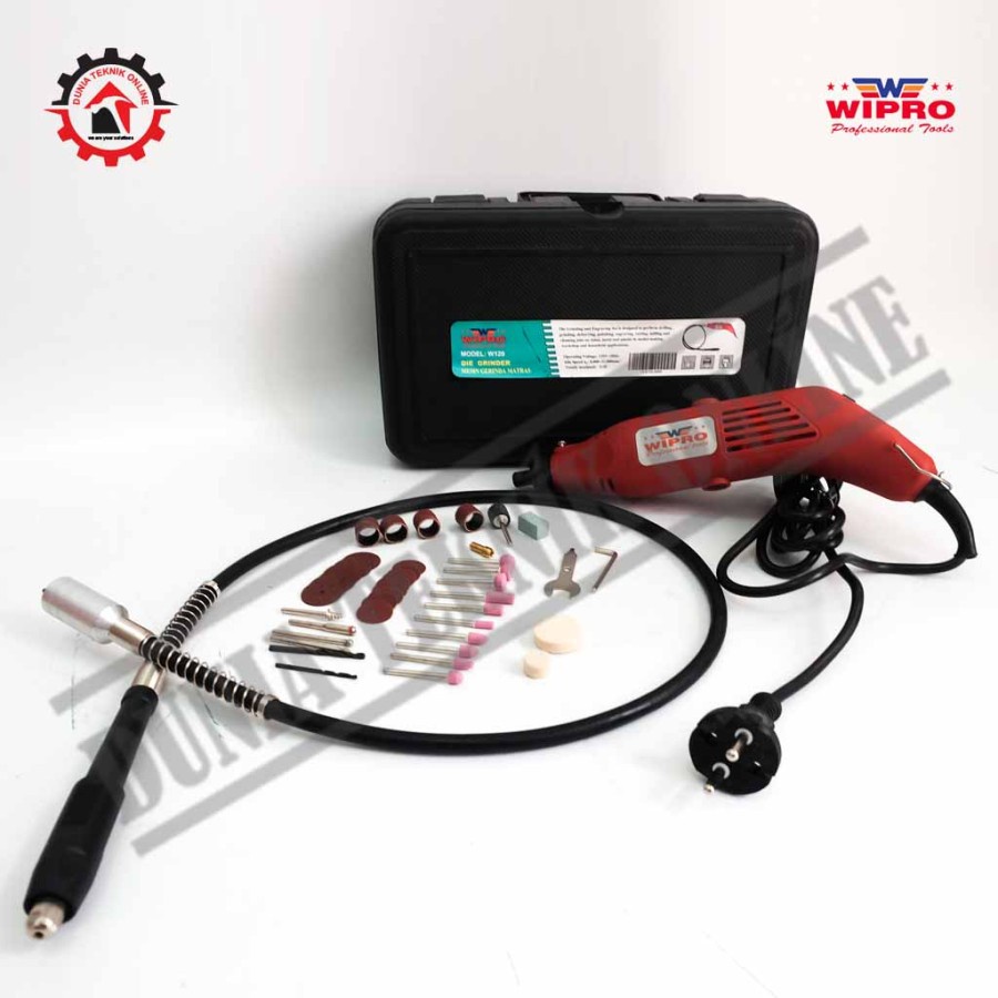 Mini Grinder (Die Grinder) Set WIPRO / Mini Gerinda Bor WIPRO W120