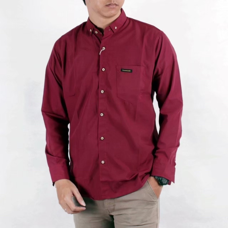 Kemeja Polos Panjang / Kemeja Pria Polos / Kemeja Pria Polos Hitam