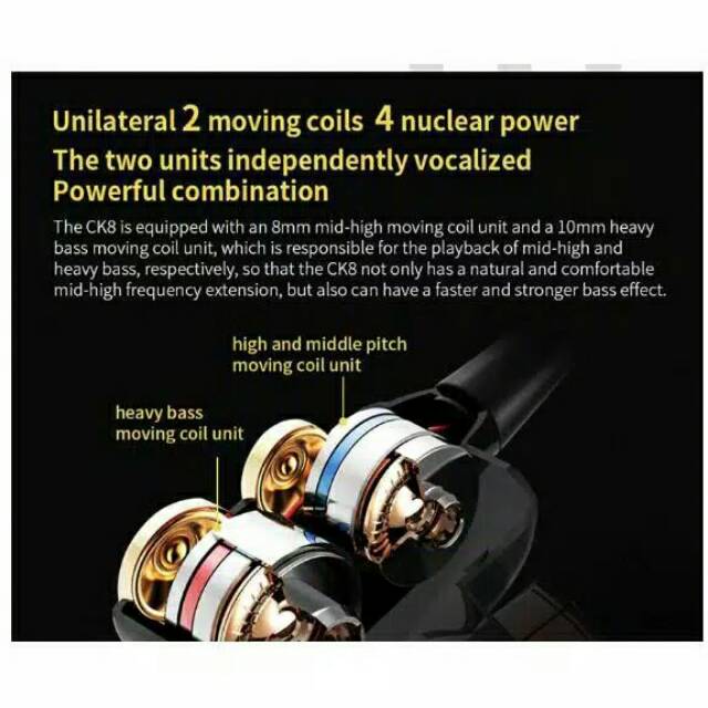 Headset Dual Drive QkZ Ck8 Terjamin