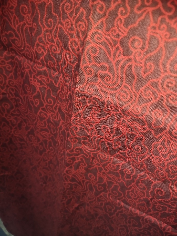 Kemeja Batik Pria Modern Jumbo Motif Mega Mendung Merah