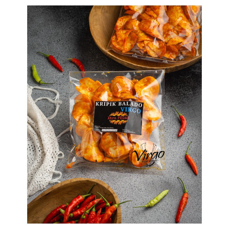 

Kripik Balado EXTRA PEDAS 250gr VIRGO
