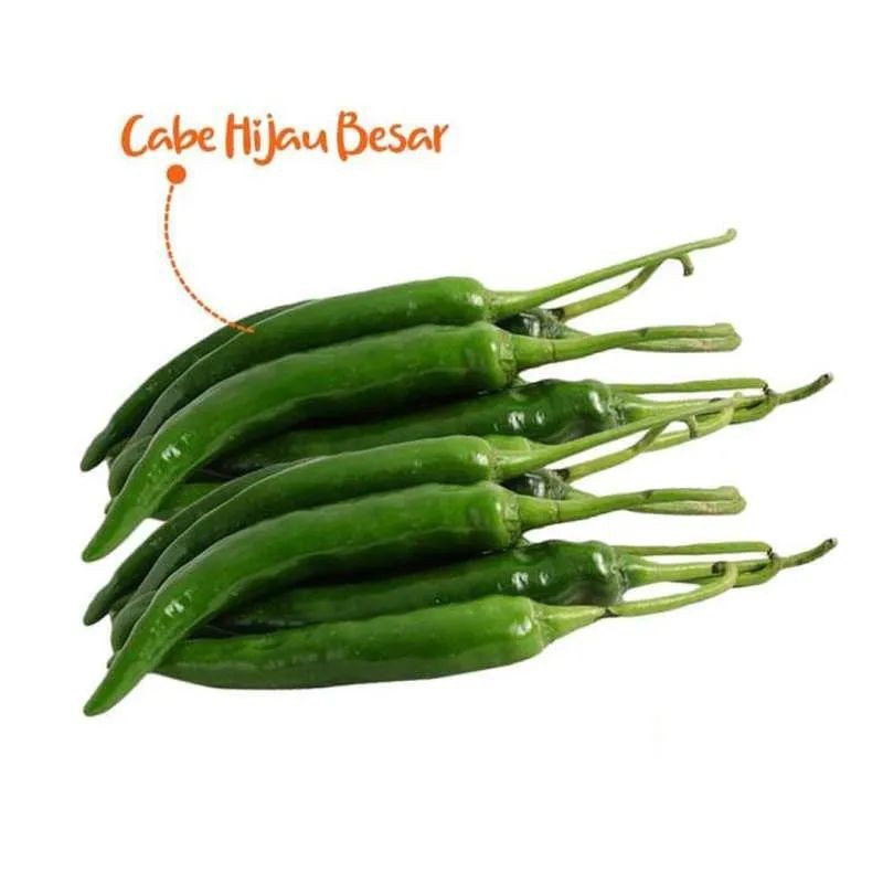 

cabe hijau besar ,250-500 gram segar