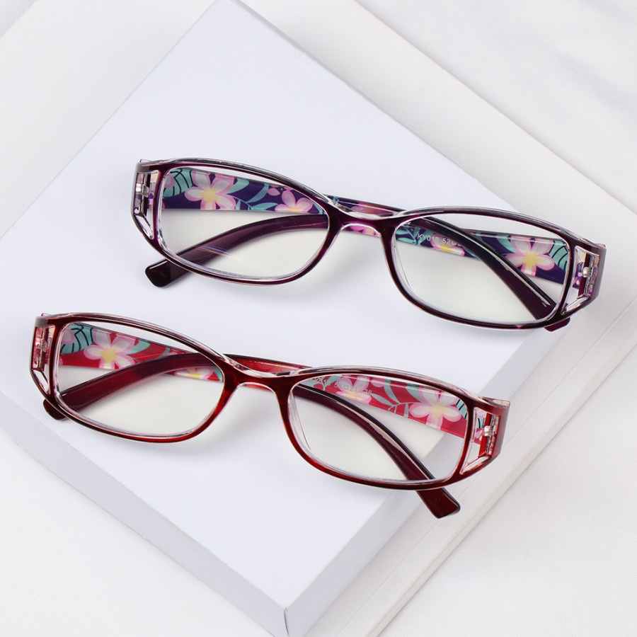 KACAMATA BACA FRAME LIPAT LENSA ANTI RADIASI HIGH QUALITY LIGHT EYE GLASSES MOTIF BUNGA UNIK + BOX DAN LAP BR77 UNISEX PRIA WANITA