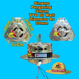 Dinamo Spin mesin cuci Denpoo motor Pengering cuci denpo yyg 60 watt 3 kaki no3