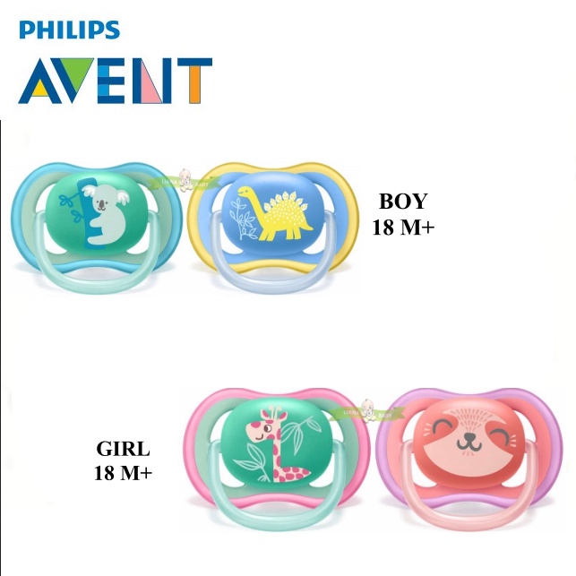 BOSU308 EMPENG AVENT ULTRA AIR SOOTHER DECO PACIFIER ISI 2 PCS SCF349