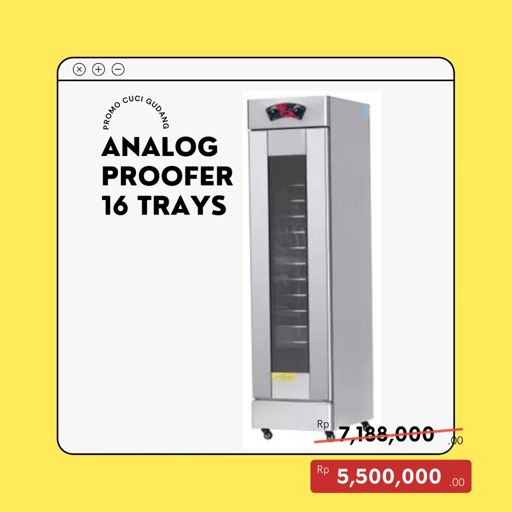 Jual PENGEMBANG ROTI / Bread Proofer 16 tray ANALOG - POGEN | Shopee ...