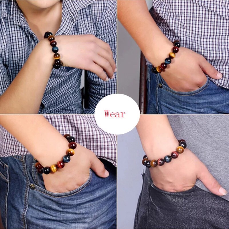 [Bayar di Tempat] GELANG BATU BIDURI SEPAH MATA HARIMAU TIGER EYE ASLI ORIGINAL