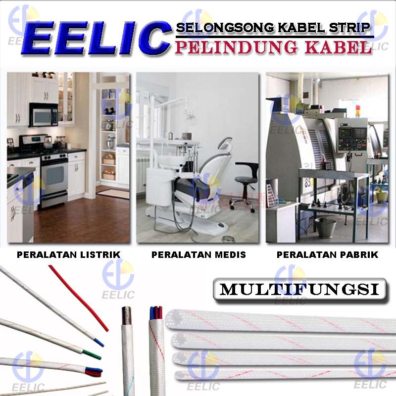 EELIC SKS-MIX1 ISI 4 PCS Selongsong Kabel Strip Tahan Panas Anti Korsleting Diameter 3mm,4mm,5mm,6mm