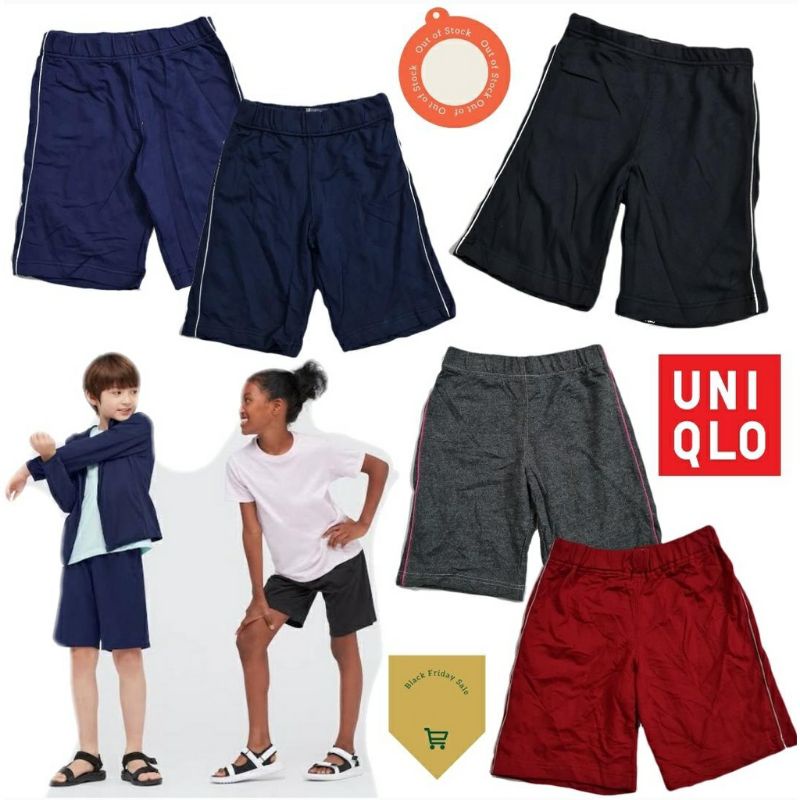 UNIQLO KIDS Celana Pendek Anak Laki Laki Uniqlo bahan baby terry sisa Export 6 warna cutting label