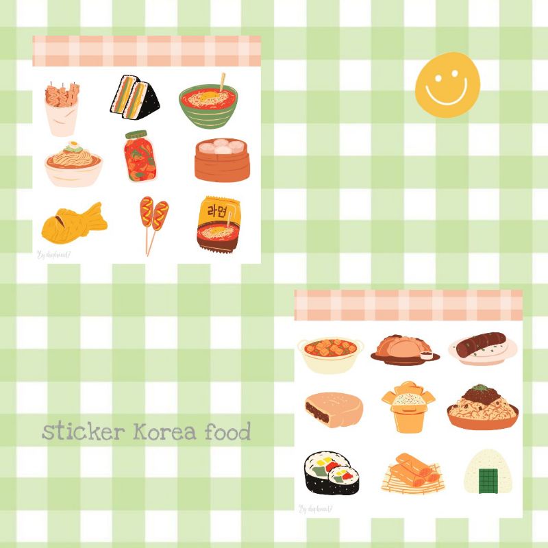 

Sticker sheet Korea food Tumblr