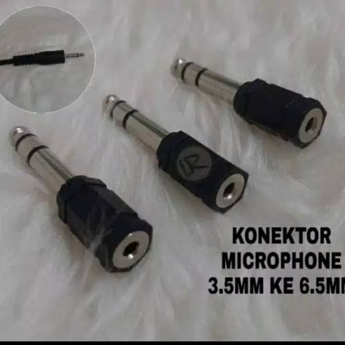 Sambungan Microphone 3.5mm ke 6.5mm Konektor Converter Microphone