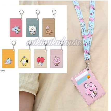 BT21 LEATHER PATCH CARD HOLDER + PHOTOHOLDER LITTLE BUDDY PHOTO MONOPOLY PHOTOCARD KOREA KARTU DOMPE