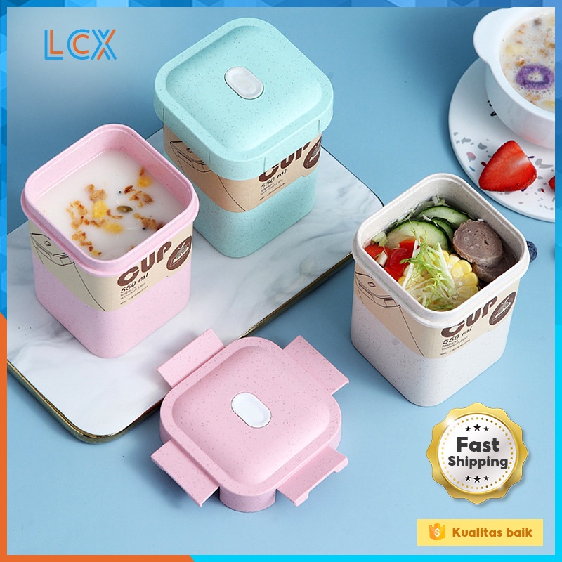 LCX 550ml Cangkir Sup/Anti Bocor Tumpah Portable Sop Cup Free BPA /Dapat dipanaskan VS-60