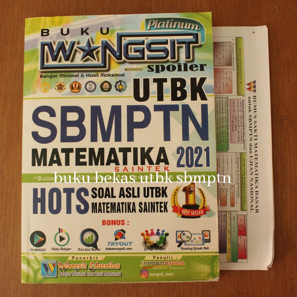[PRELOVED][BEKAS] Buku Wangsit SBMPTN 2021 TKA SAINTEK - Matematika Saintek