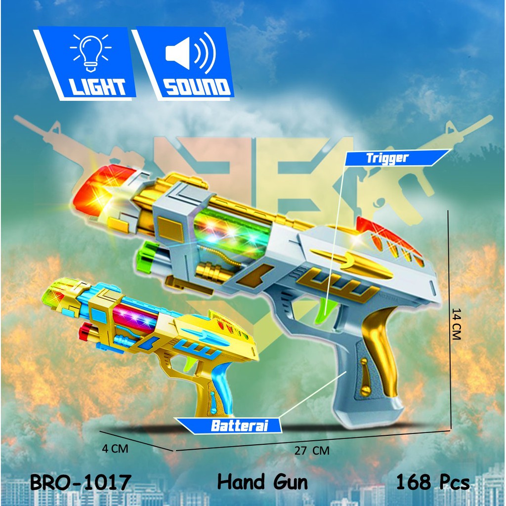 MURAH BRO1017 BRO1141 Mainan Anak Pistol Pistolan Tembak Tembakan Baterai BIGBANG