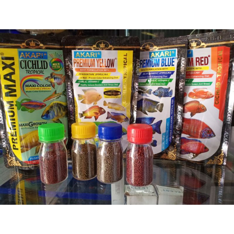 Jual Pelet Akari Premium Blue, Yellow, Red, & Maxi 1mm Indonesia|Shopee