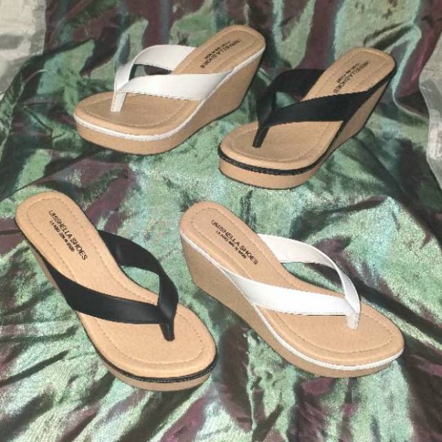 Wedges sandal persi jepit wedges 9.cm