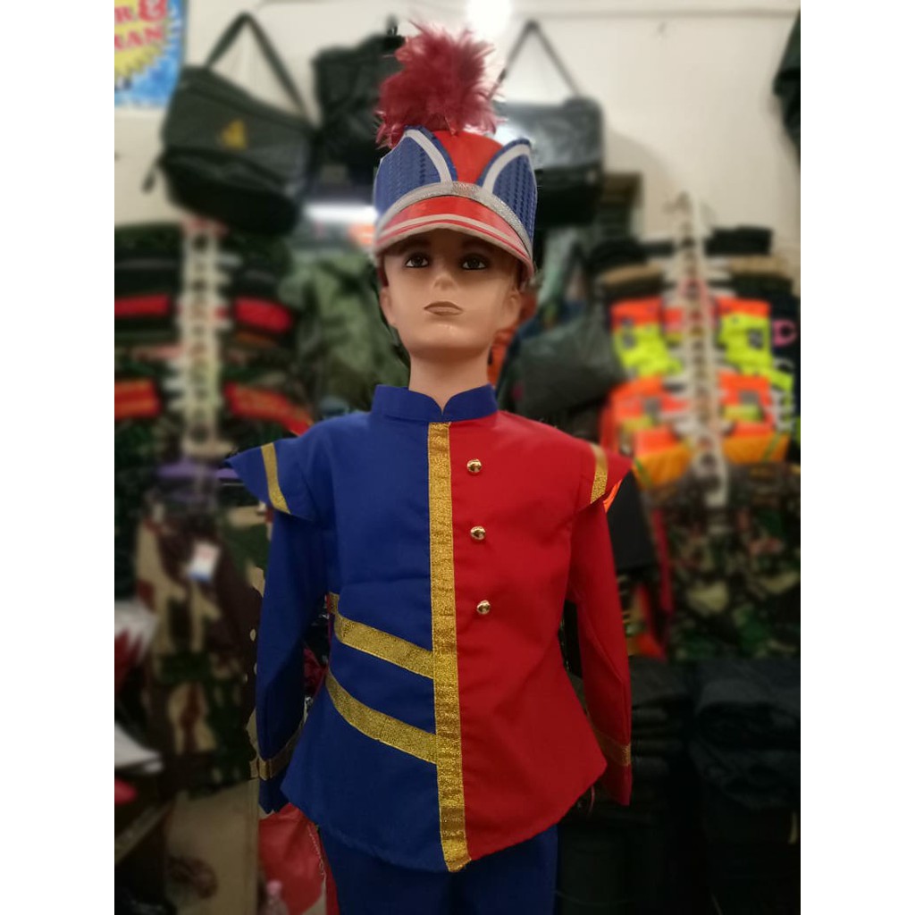 Baju Peserta Drumband + Topi+Bulu TK