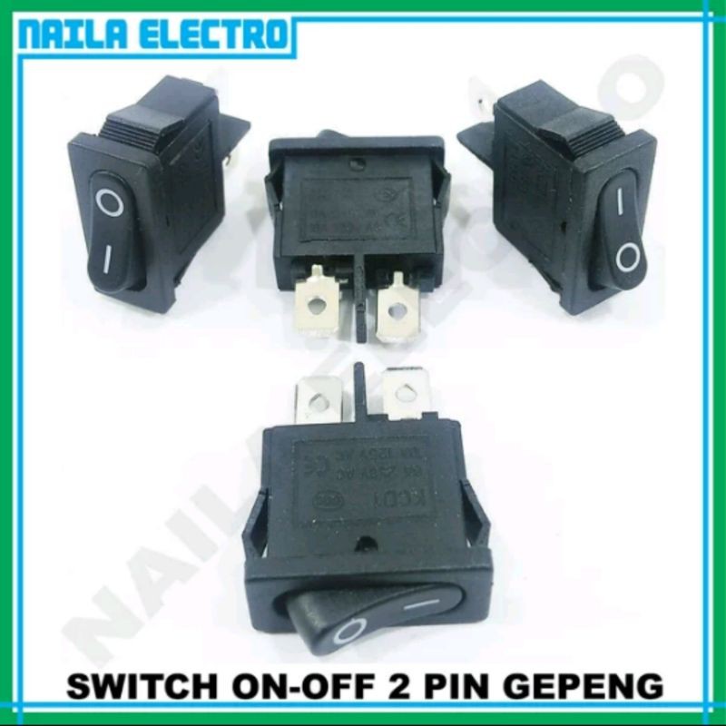 Jual (3 Pcs)Switch On Off 2 Pin / Saklar On Off Gepeng Kecil 2 Kaki ...