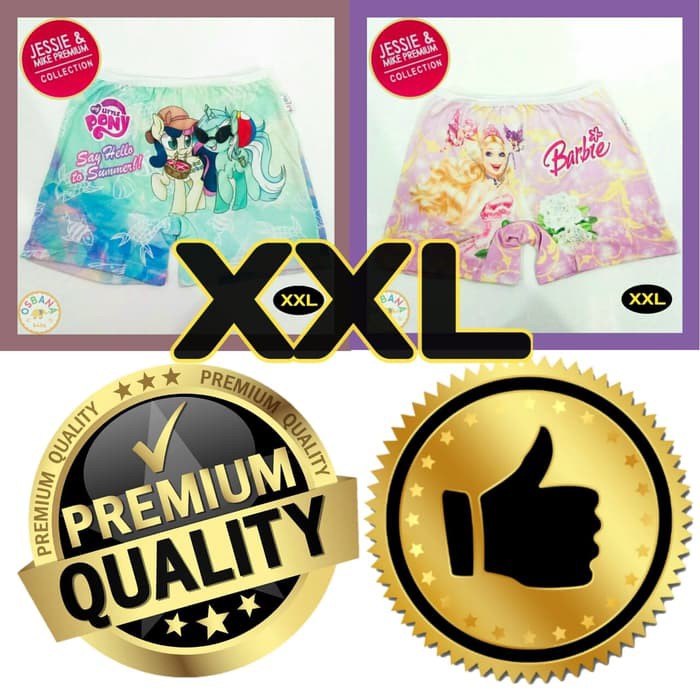 Celana Pendek Boxer Anak Karakter Premium | Jessie Mike (Xxl)