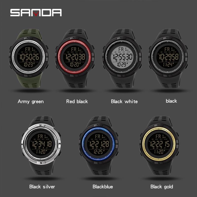 SANDA 2003 Jam Tangan Pria Digital Tali Rubber Shockproof Anti Air WATCHKITE WKOS