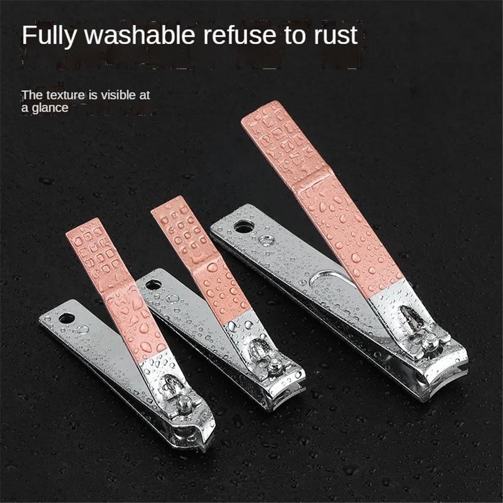 1pc Gunting Kuku Bahan Stainless Steel Warna Rose Gold