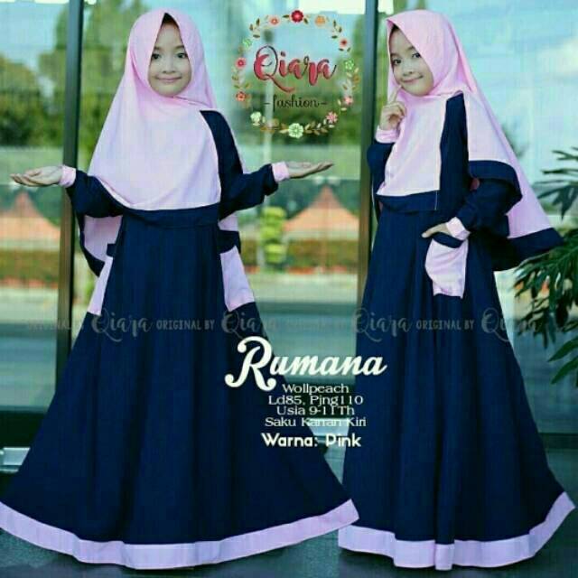 RUMANA KIDS / GAMIS SYARI ANAK / GAMIS ANAK PEREMPUAN / GAMIS SURABAYA