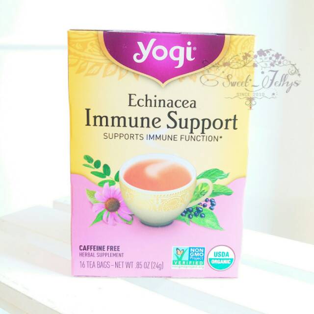 

Yogi Tea, Echinacea Immune Support, Caffeine Free, 16 Tea Bags, .85 oz (24 g) - Teh Herbal