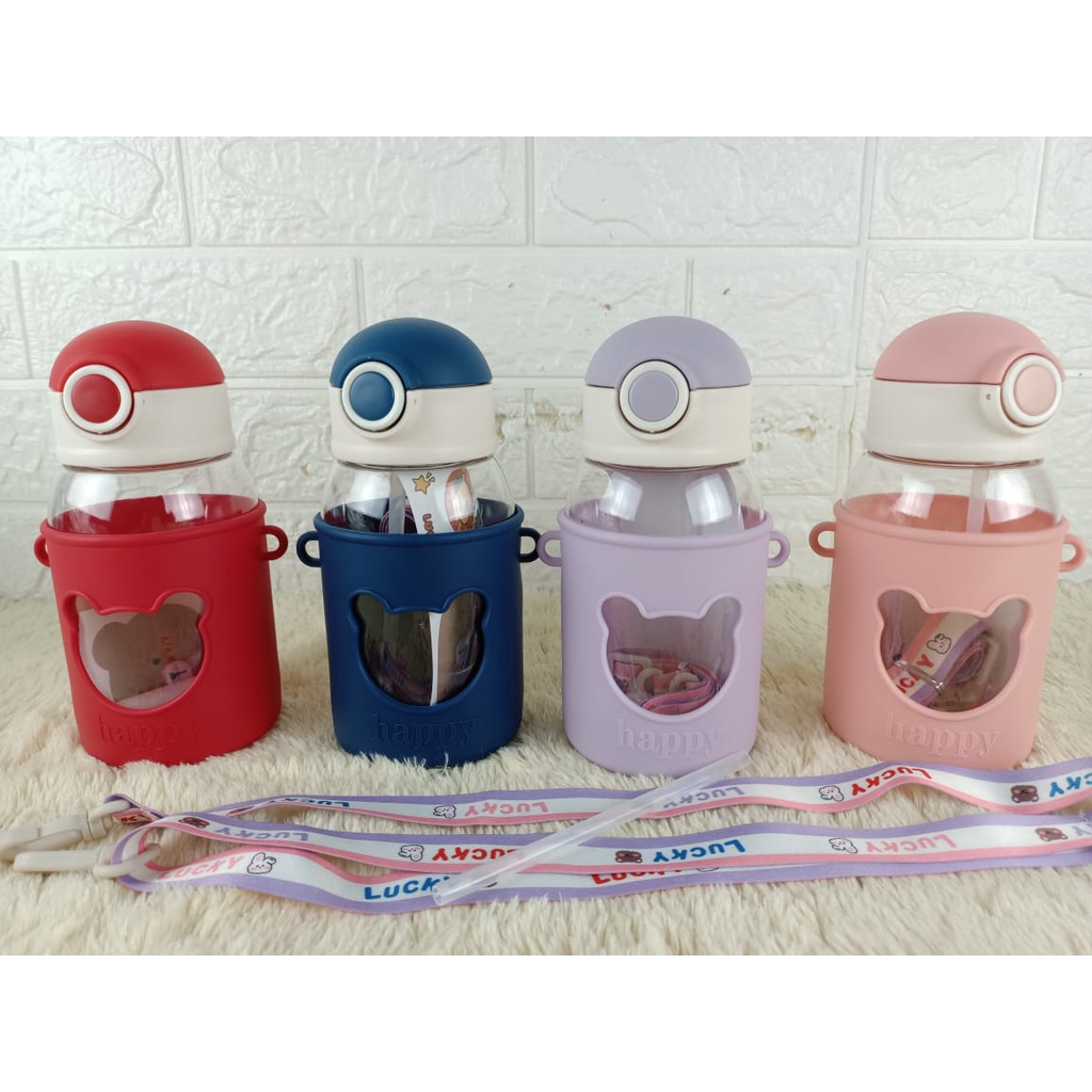 Botol Minum Anak Tali Panjang Beruang Pouch