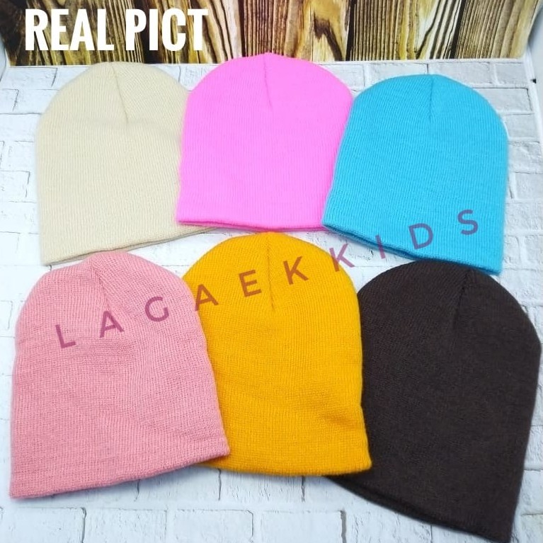 Kupluk Bayi Anak Laki Laki Hangat - Kupluk Beanie Anak - Topi Kupluk Anak Elastis - Topi Anak Import