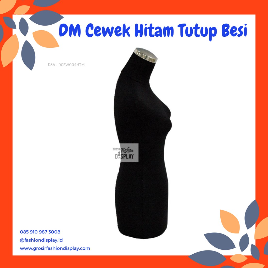 Manekin Dress Making Cewe/Manekin Setengah Badan Lapis Kain Topi Besi/Patung Manekin DM Cewek