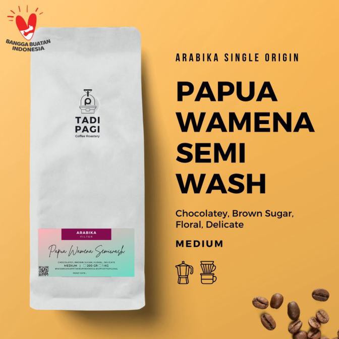 

Arabika Papua Wamena 200 gr Roast Bean Coffee - Kopi biji matang