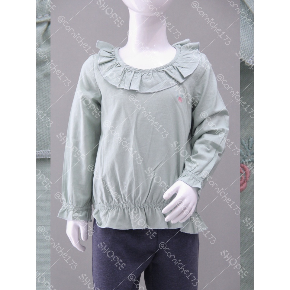 Corniche Kids Rafella Blouse Kids Frosty Green - TH K23131