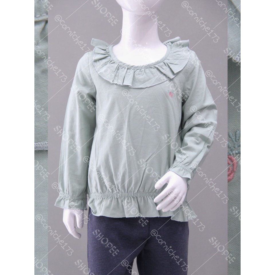 Corniche Kids Rafella Blouse Kids Frosty Green - TH K23131