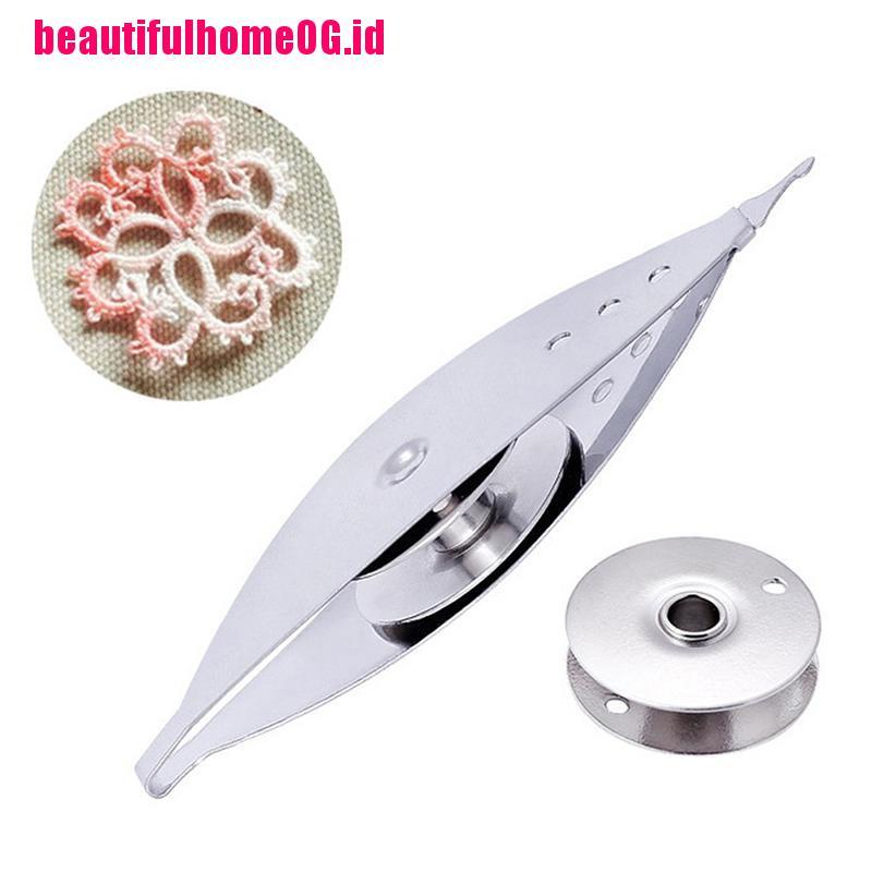 1pc Tatting Shuttle Bahan Metal Untuk Membuat Renda Diy