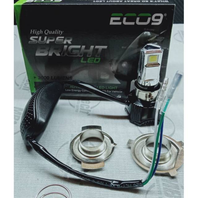 Lampu depan motor led warna putih ac/dc 3sisi mio,beat,vario,supra x