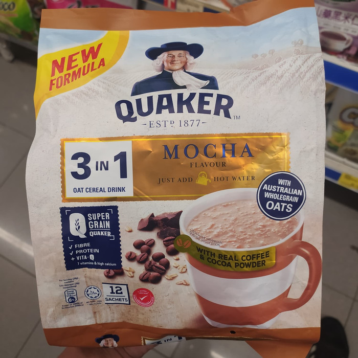 

quaker mocha isi 12 sachet - quaker import made in malaysia