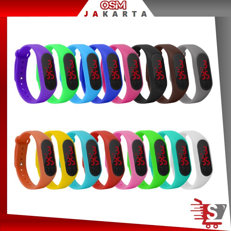 OSM JKT  J169 Jam Tangan Band Watch / Jam Tangan Led Sport Digital / Jam Tangan Unisex Strap Rubber