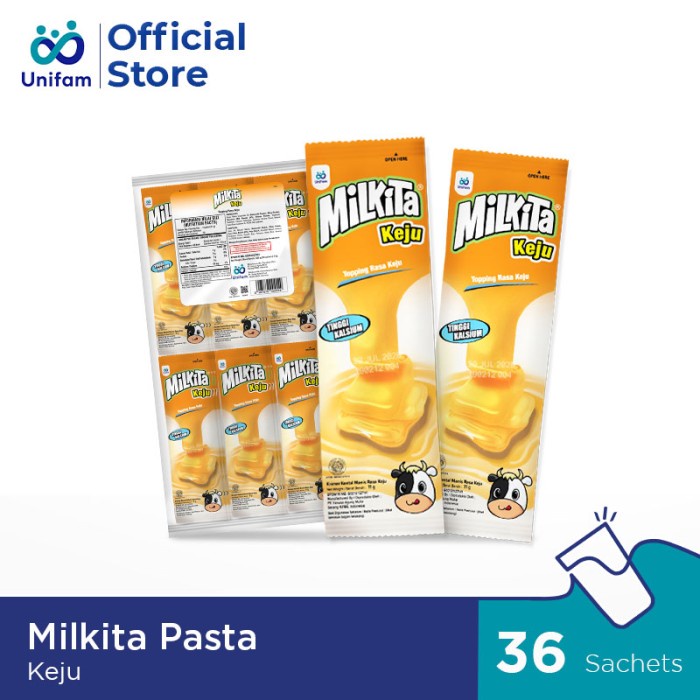 

Keju- Milkita Keju Pasta Renceng 36 Pcs (1 Bag) -Keju.