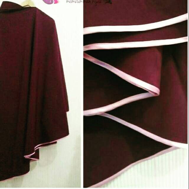 Khimar List Bisban Hijab Jilbab Bergo Syar'i jumbo SELUTUT XXXL