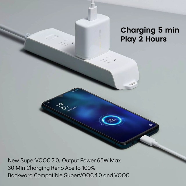 ORIGINAL CHARGER OPPO RENO 4 PRO / FIND X2 PRO 65W SUPERVOOC 2.0