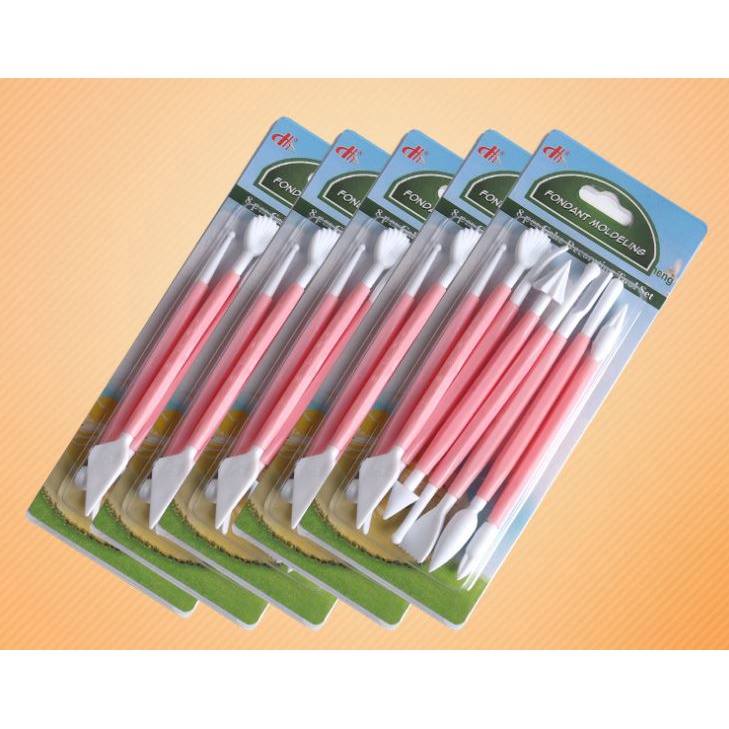Fondant Carving Set 8 Modelling Alat Dekorasi Kue Clay Fondant Tools Peralatan Dapur Berkualitas Termurah-8
