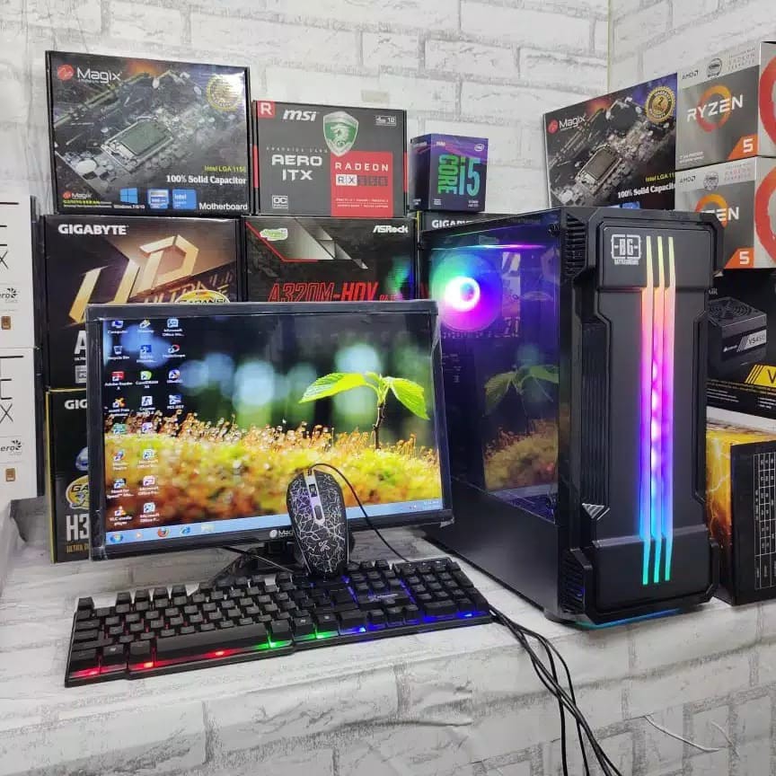 PC RAKITAN GAMING I5 3470 VGA GTX 1050 4 GB MONITOR 19 INCH SIAP PAKAI