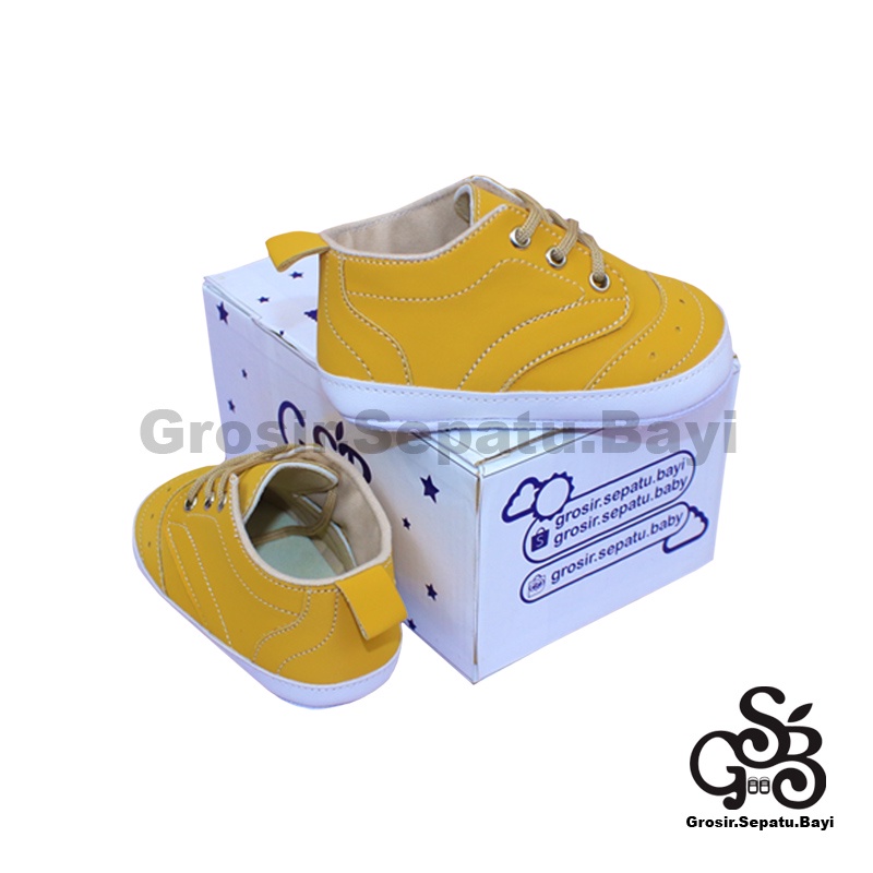 Sepatu Bayi - Baby Shoes - Prewalker  | 2-12 bulan | casual BRAGA KUNYIT polos ringan &amp; fleksibel