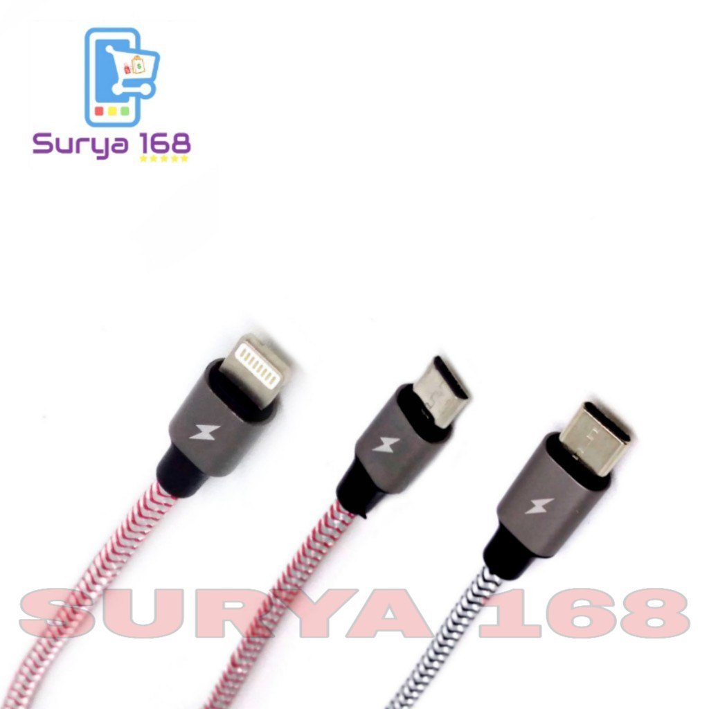 USB DATA CABLE KABEL FAST CHARGING TUBE MICRO / IOS / TYPE C