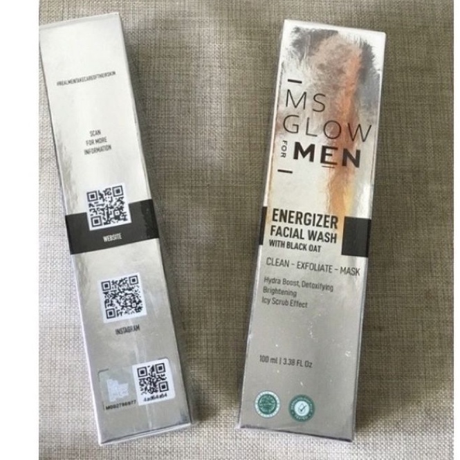 Facial wash Ms glow for men, Sabun ms glow men