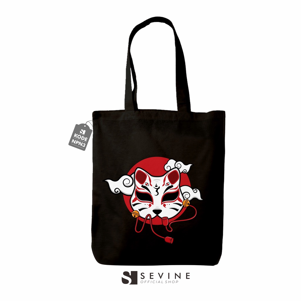 Sevine Totebag Tas Wanita Tote Bag Resleting Black Series Hitam - NPN3