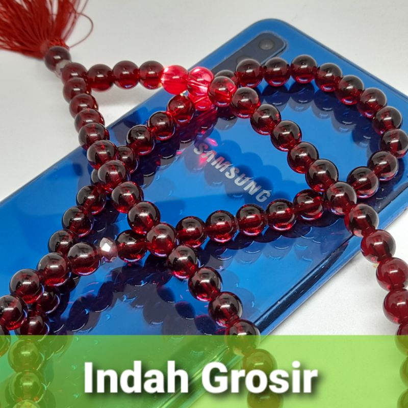 TASBIH BATU MERAH SIYEM 8MM 99BUTIR ORIGINAL