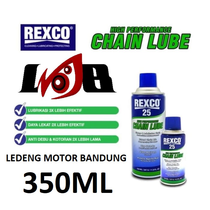 Rexco 25 350ml Chain Lube Pelumas Rantai Sepeda Motor Berkualitas