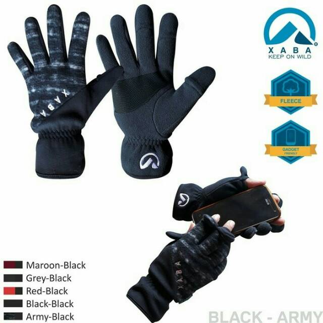 SARUNG TANGAN OUTDOOR GEAR GLOVE XABA GAYO-02 dan XABA MORI-01 FOR CLIMBING HIKING MOTORCYCLING